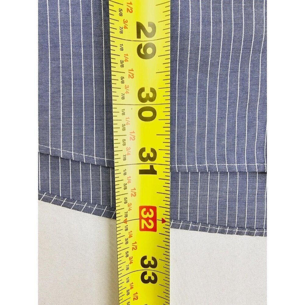 Stafford Regular Fit Size 15.5 34-35 Charcoal Gray White Pin Stripe Super Shirt - Picture 8 of 10